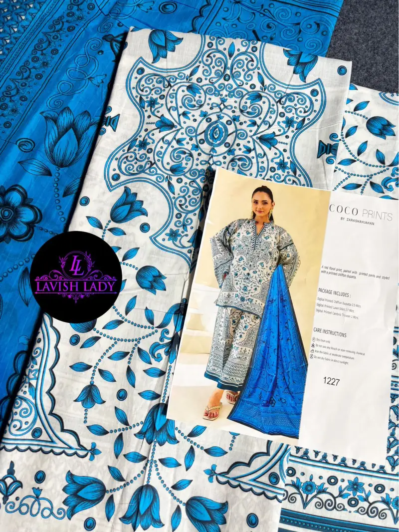 COCO Prints Inspired Unstitched 3pc 1227
